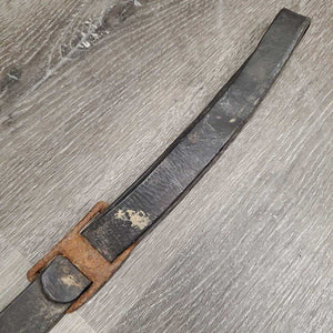 Flat Running Martingale *fair/poor, dirty, cut/broken end, older, dry, v.rusty, stiff, cracking
