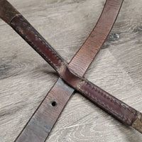 Flat Running Martingale *fair/poor, dirty, cut/broken end, older, dry, v.rusty, stiff, cracking
