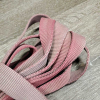 Nylon Web Lunge Line, rubber disc end, loop handle *fair, stains, v.faded, rough edges, dirty, rust