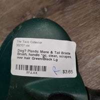 Dog? Plastic Mane & Tail Bristle Brush, handle *gc, clean, scrapes, mnr hair