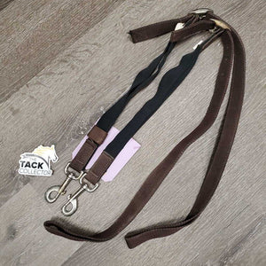 Nylon & Elastic Side Reins *gc, rust, dirt, edge rubs, oxidized, older, stretched elastic