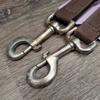 Nylon & Elastic Side Reins *gc, rust, dirt, edge rubs, oxidized, older, stretched elastic
