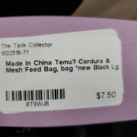 Temu? Cordura & Mesh Feed Bag, bag *new
