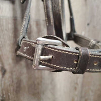 Bridle, Clinker Browband *vgc, mnr dirt & clean, stiff, tight keeper, mismatched browband
