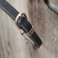 Rsd Padded Dressage Bridle, Crank, Flash *gc, fair, older, stains, dirty, loose clinkers, stiff, dry, scraped edges, tight keeper
