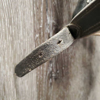 Rsd Padded Dressage Bridle, Crank, Flash *gc, fair, older, stains, dirty, loose clinkers, stiff, dry, scraped edges, tight keeper
