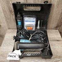 2x Speed Clippers, Box, 3x oil, brush, 2x wide X-Block Blades *gc, WORKS SOUNDS GREAT, hair, mnr dirty
