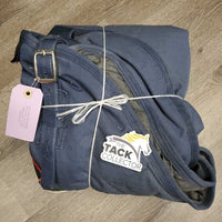 Hvy Winter Blanket, "DWS", 2 legs *gc, 0 wpf, older, faded, film,mnr dirt, snags, repairs