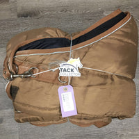 Hvy Stable Blanket, "Ella", 2 legs *gc, clean, older? mnr hair, faded, snags, threads, repairs, rubs, stains
