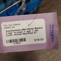 Med Winter Blanket, 2 legs *xc,clean, v. wpf, v. mnr stains, threads
