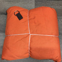 Insulated Rain/Winter Blanket, "Mocha", 2 legs *vgc, clean, wpf, older, mnr dirt/film, stains, frays