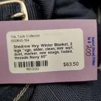 Hvy Winter Blanket, 2 legs *vgc, older, clean, mnr wpf, dust, marker, mnr snags, faded, threads
