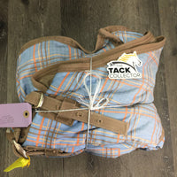 Med Winter Blanket, 2 legs *gc, clean, v. wpf, repairs, faded, mnr snags, stains, rubs, holes
