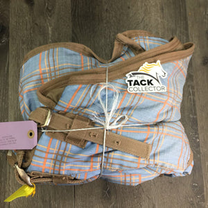 Med Winter Blanket, 2 legs *gc, clean, v. wpf, repairs, faded, mnr snags, stains, rubs, holes