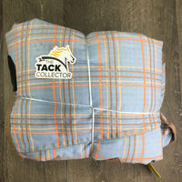 Med Winter Blanket, 2 legs *gc, clean, v. wpf, repairs, faded, mnr snags, stains, rubs, holes