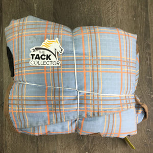 Med Winter Blanket, 2 legs *gc, clean, v. wpf, repairs, faded, mnr snags, stains, rubs, holes