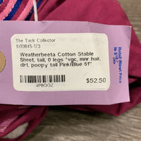 Cotton Stable Sheet, tail, 0 legs *vgc, mnr hair, dirt, poopy tail

