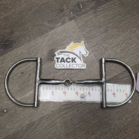 Med Hunter D Ring Snaffle Bit *gc/vgc, clean, mnr scuffs, stain, scratches & paint?, loose joint
