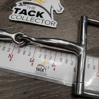 Med Hunter D Ring Snaffle Bit *gc/vgc, clean, mnr scuffs, stain, scratches & paint?, loose joint
