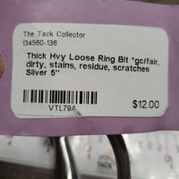 Thick Hvy Loose Ring Bit *gc/fair, dirty, stains, residue, scratches
