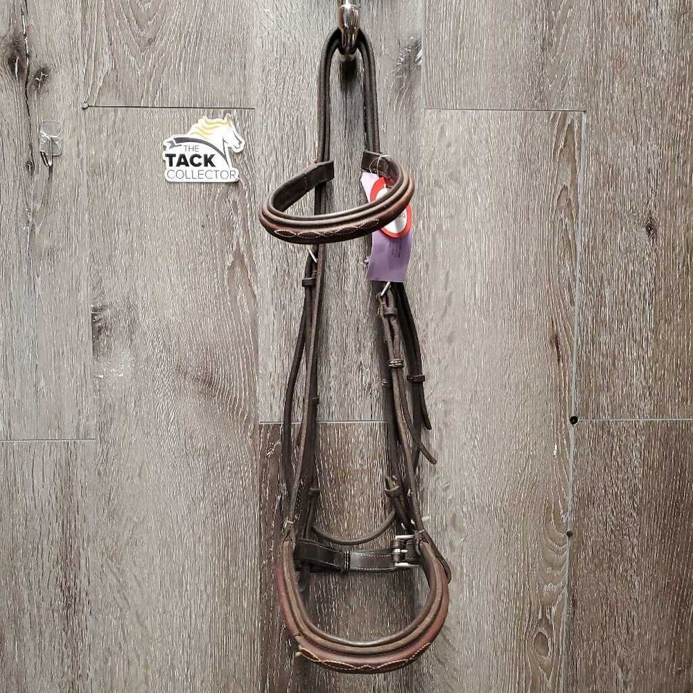 FS/Rsd Padded Bridle *gc/fair, stretched keepers, trimmed end, mnr dirt, split noseband, loose hooks