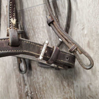 FS/Rsd Padded Bridle *gc/fair, stretched keepers, trimmed end, mnr dirt, split noseband, loose hooks
