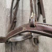 FS/Rsd Padded Bridle *gc/fair, stretched keepers, trimmed end, mnr dirt, split noseband, loose hooks
