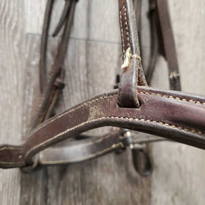 FS/Rsd Padded Bridle *gc/fair, stretched keepers, trimmed end, mnr dirt, split noseband, loose hooks