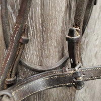 FS/Rsd Padded Bridle *gc/fair, stretched keepers, trimmed end, mnr dirt, split noseband, loose hooks
