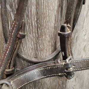 FS/Rsd Padded Bridle *gc/fair, stretched keepers, trimmed end, mnr dirt, split noseband, loose hooks