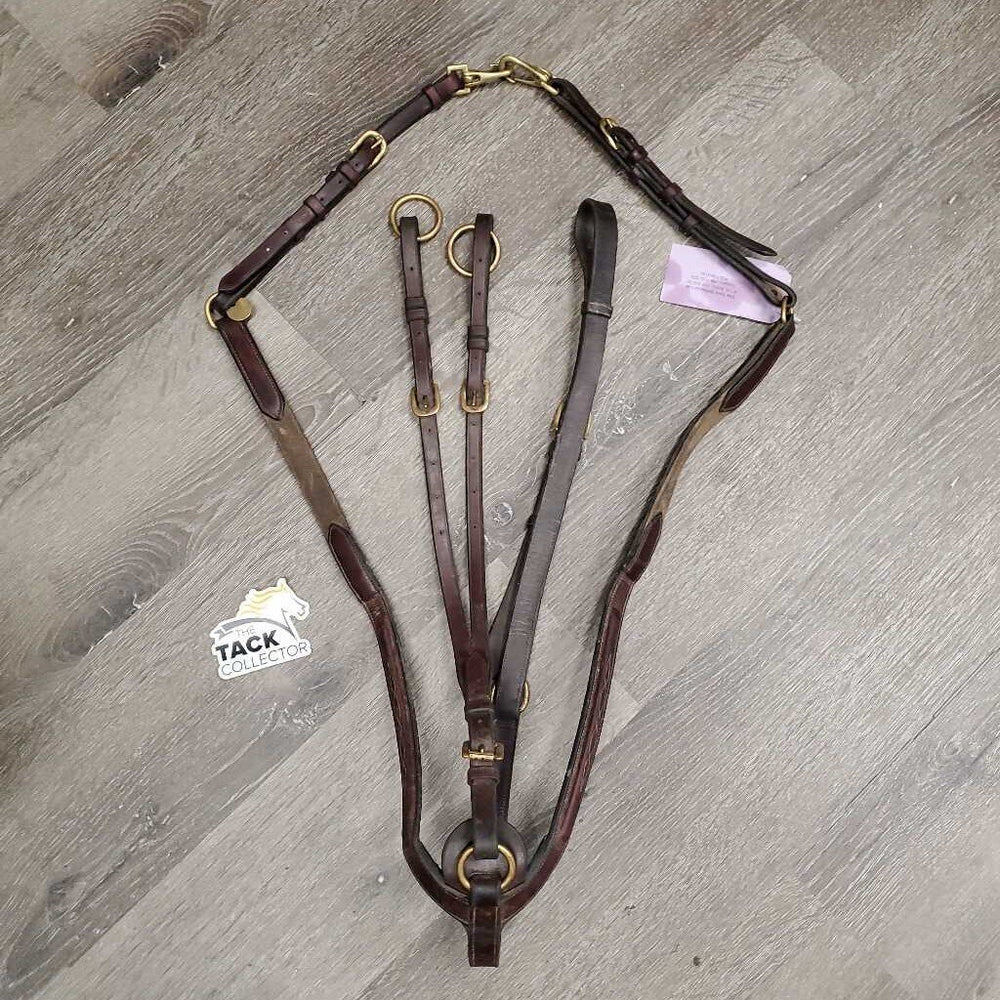 Rsd/FS Leather & Elastic Breastplate, snaps, Running Martingale *gc, v.dirty, hairy, xholes, scrapes