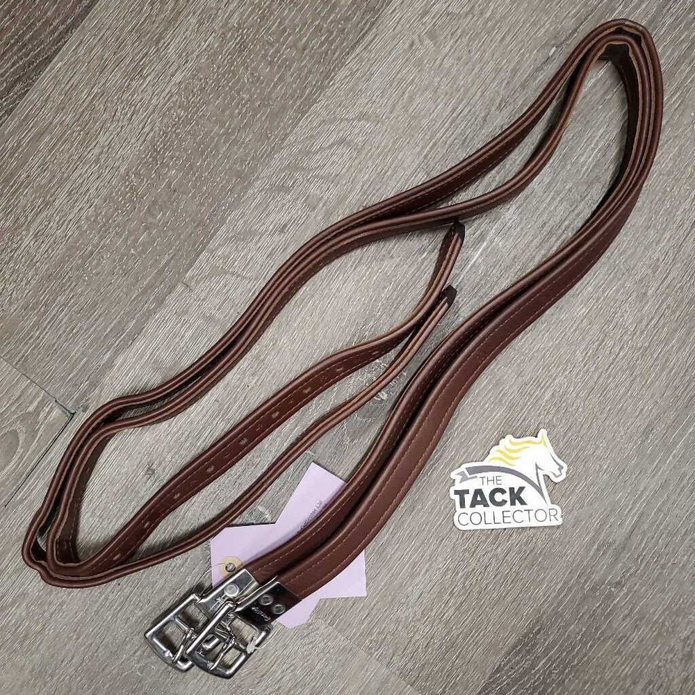 Thick Soft Nylon Lined Stirrup Leathers *xc/vgc, mnr dents, rubs & twists, clean