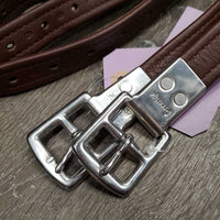 Thick Soft Nylon Lined Stirrup Leathers *xc/vgc, mnr dents, rubs & twists, clean
