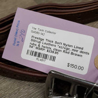 Thick Soft Nylon Lined Stirrup Leathers *xc/vgc, mnr dents, rubs & twists, clean