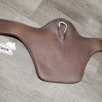 Lg Leather Belly Girth, 2x Elastics, 2x D Rings, Caribiner *gc, clean, hairy, rubs, scrapes, stains, older