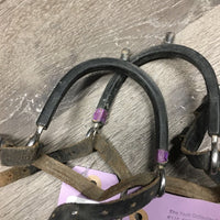 Pr Blunt End Spurs, Rubber Sides, Leather Spur Straps *gc/fair, dirty, taped