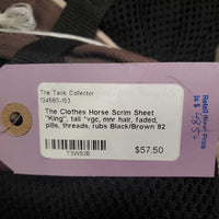 Scrim Sheet "King", tail *vgc, mnr hair, faded, pills, threads, rubs
