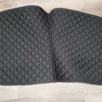 Quilt Satin Dressage Saddle Pad, piping *xc/like new, v. mnr threads
