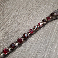 Narrow 'U' Leather Browband, Bling *like new

