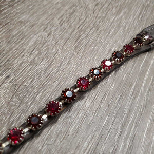 Narrow 'U' Leather Browband, Bling *like new