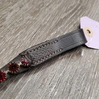 Narrow 'U' Leather Browband, Bling *like new

