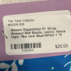 Pr Wrap Around Bell Boots, velcro, fleece tops *like new