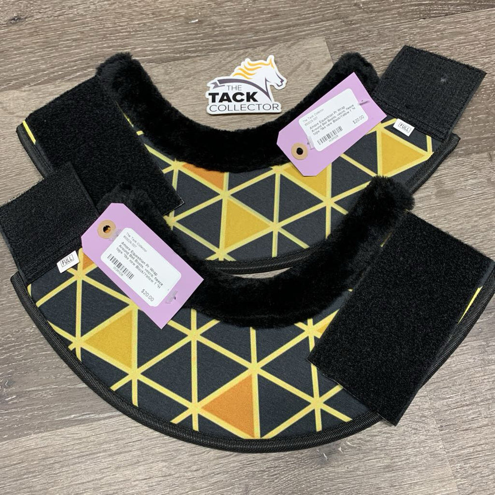 Pr Wrap Around Bell Boots, velcro, fleece tops *like new