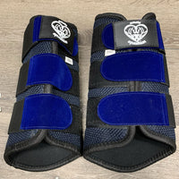 Pr Closed Mesh Boots, velcro, velvet trim *like new
