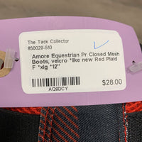 Pr Closed Mesh Boots, velcro *like new
