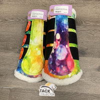 Pr Fleece Lined Closed Boots, velcro *like new