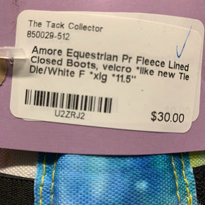 Pr Fleece Lined Closed Boots, velcro *like new