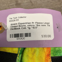 Pr Fleece Lined Closed Boots, velcro *like new
