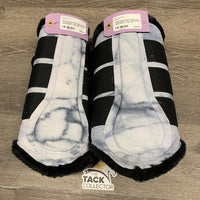 Pr Fleece Lined Closed Boots, velcro *like new
