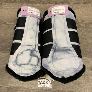 Pr Fleece Lined Closed Boots, velcro *like new